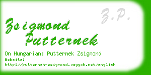 zsigmond putternek business card